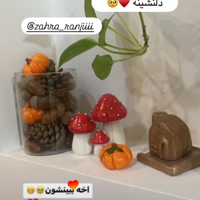 دکوری مدل قارچ بسته سه تایی 4-6-8 سانتی