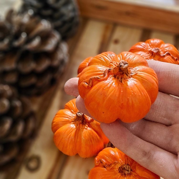 دکوری مدل کدو نارنجی تزیینی بسته پنج تایی